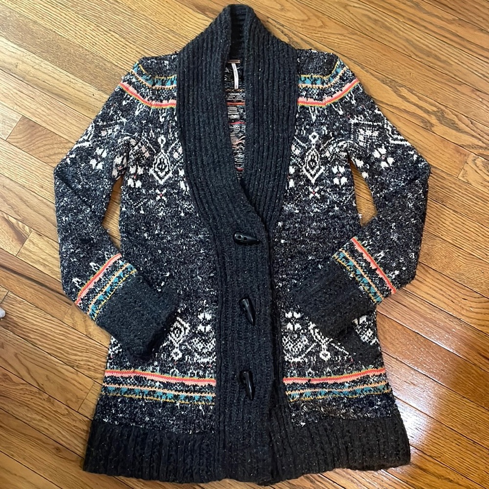 Free People Vintage Fairisle Cardi